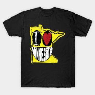 I Love Minnesota Smiling Happy Face T-Shirt